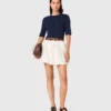 Maglione a collo rotondo con strass