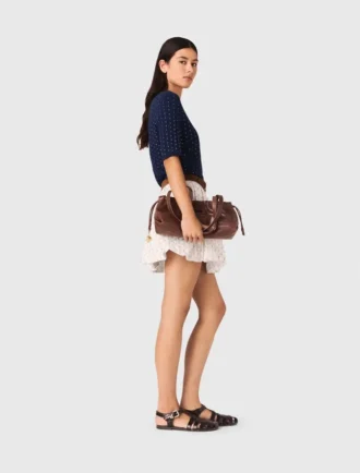 Maglione a collo rotondo con strass