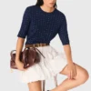 Maglione a collo rotondo con strass