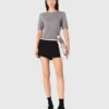 Maglione a maniche corte con strass