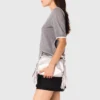 Maglione a maniche corte con strass