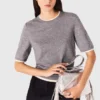 Maglione a maniche corte con strass