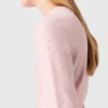 Maglione a maniche corte con strass Maglione a maniche corte con strass