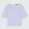 Maglione a maniche corte con strass Maglione a maniche corte con strass
