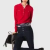 Maglione con collo a polo e ricamo Maglione con collo a polo e ricamo