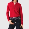 Maglione con collo a polo e ricamo Maglione con collo a polo e ricamo