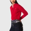 Maglione con collo a polo e ricamo Maglione con collo a polo e ricamo