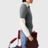 Maglione con collo con perline rimovibile