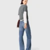 Maglione con collo con perline rimovibile