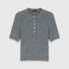 Maglione con collo con perline rimovibile