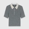 Maglione con collo con perline rimovibile