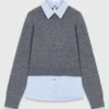 Maglione con collo e strato rimovibili Maglione con collo e strato rimovibili