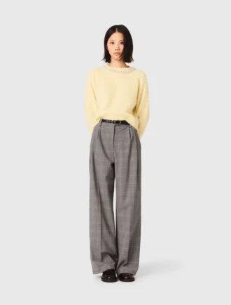 Maglione con collo gioiello rimovibile