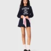 Maglione con slogan e collo rotondo