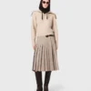 Maglione con strass e mezza zip
