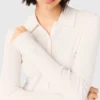 Maglione polo a costine Maglione polo a costine