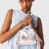 Micro borsa Miss M in pelle metallizzata Micro borsa Miss M in pelle metallizzata