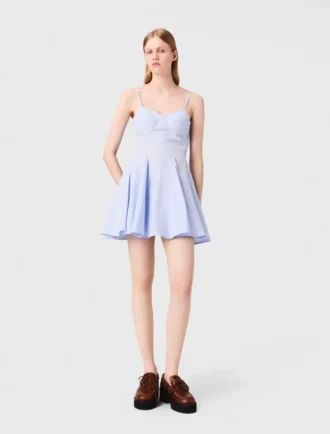 Mini abito babydoll in cotone