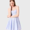 Mini abito babydoll in cotone