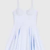 Mini abito babydoll in cotone