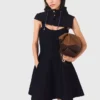Mini abito babydoll in maglia