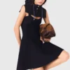 Mini abito babydoll in maglia