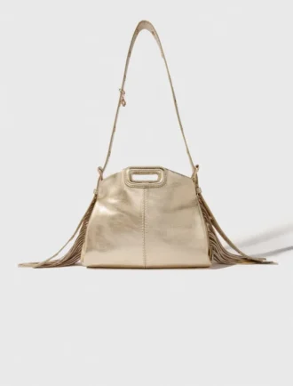 Mini borsa Miss M in pelle metallizzata
