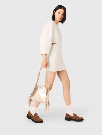 Mini borsa Miss M in pelle metallizzata