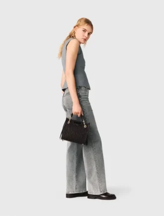 Mini borsa tote in pelle trapuntata