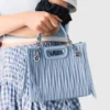Mini borsa tote in pelle trapuntata