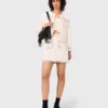 Mini gonna in maglia con impunture Mini gonna in maglia con impunture