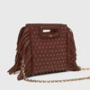 Mini M Bag in pelle con borchie Mini M Bag in pelle con borchie