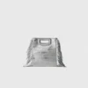 Mini M Bag in pelle goffrata con catena Mini M Bag in pelle goffrata con catena
