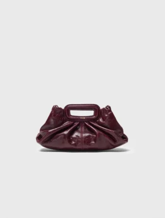 Mini pochette Milpli in pelle craquelé