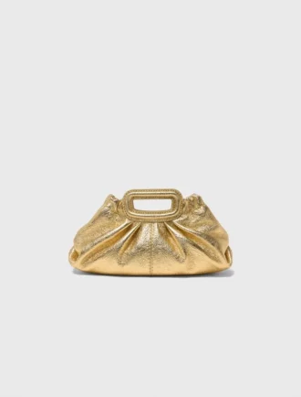 Mini pochette Milpli in pelle metallizzata