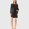 Mini vestito in maglia con strass