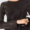 Mini vestito in maglia con strass