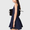 Miniabito in denim con volant