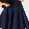 Miniabito in denim con volant