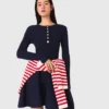 Miniabito in maglia con gonna svasata Miniabito in maglia con gonna svasata