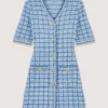 Miniabito in maglia effetto tweed