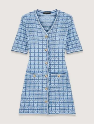Miniabito in maglia effetto tweed