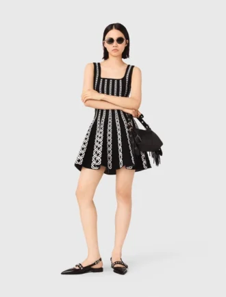 Miniabito in maglia jacquard