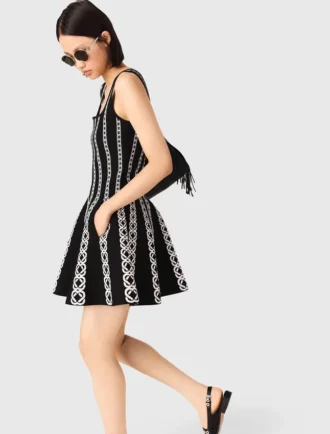 Miniabito in maglia jacquard