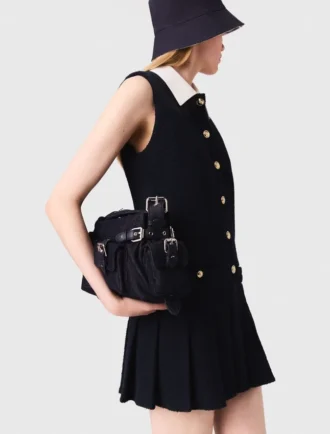 Miniabito in tweed con colletto rimovibile