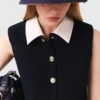 Miniabito in tweed con colletto rimovibile