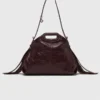 Miss M Bag in pelle craquelé