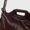 Miss M Bag in pelle craquelé