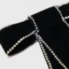 Molletta con fiocco in velluto e strass Molletta con fiocco in velluto e strass