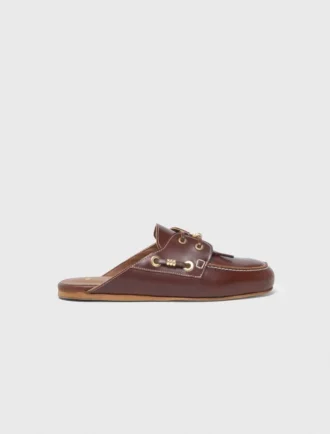 Mules in pelle